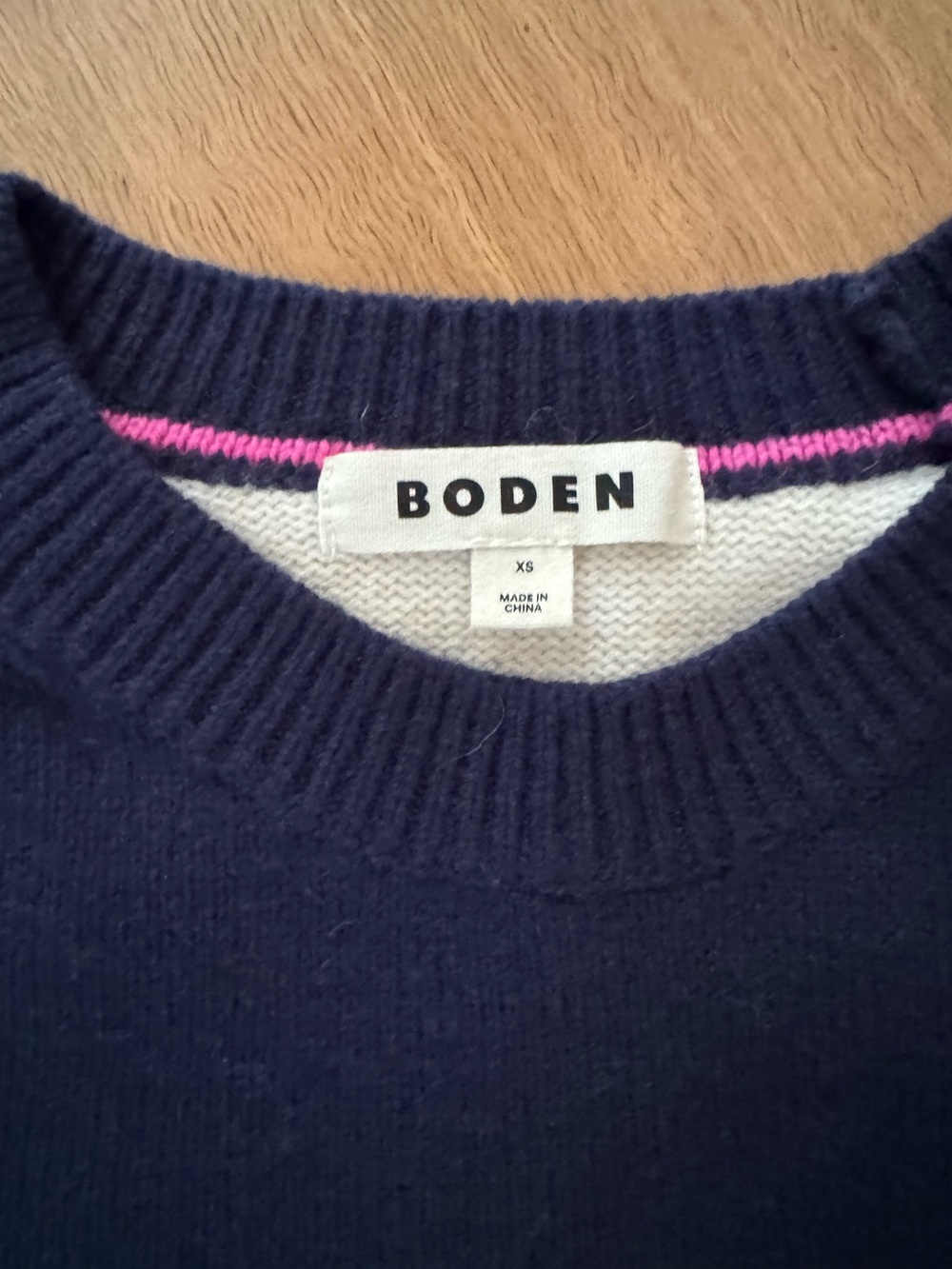 Boden Navy/White “Fluffy Stripe Jumper” Sweater, XS - Picture 2 of 2
